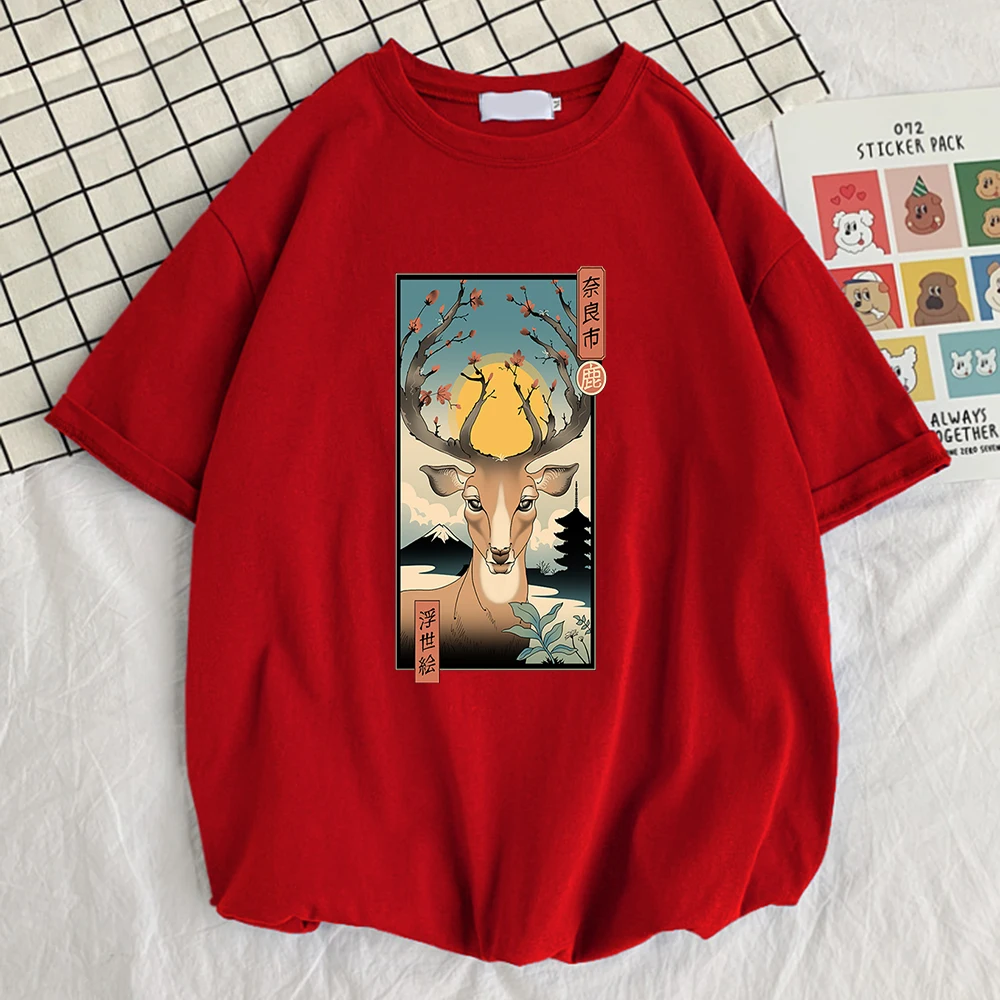 Ukiyoe Nara Deer Prints Mens T Shirt Funky Design T Shirts Style S-3XL T Shirts Retro Vintage Men Short Sleeves
Ukiyoe Nara Deer Prints Mens T Shirt Funky Design T Shirts Style S-3XL T Shirts Retro Vintage Men Short Sleeves