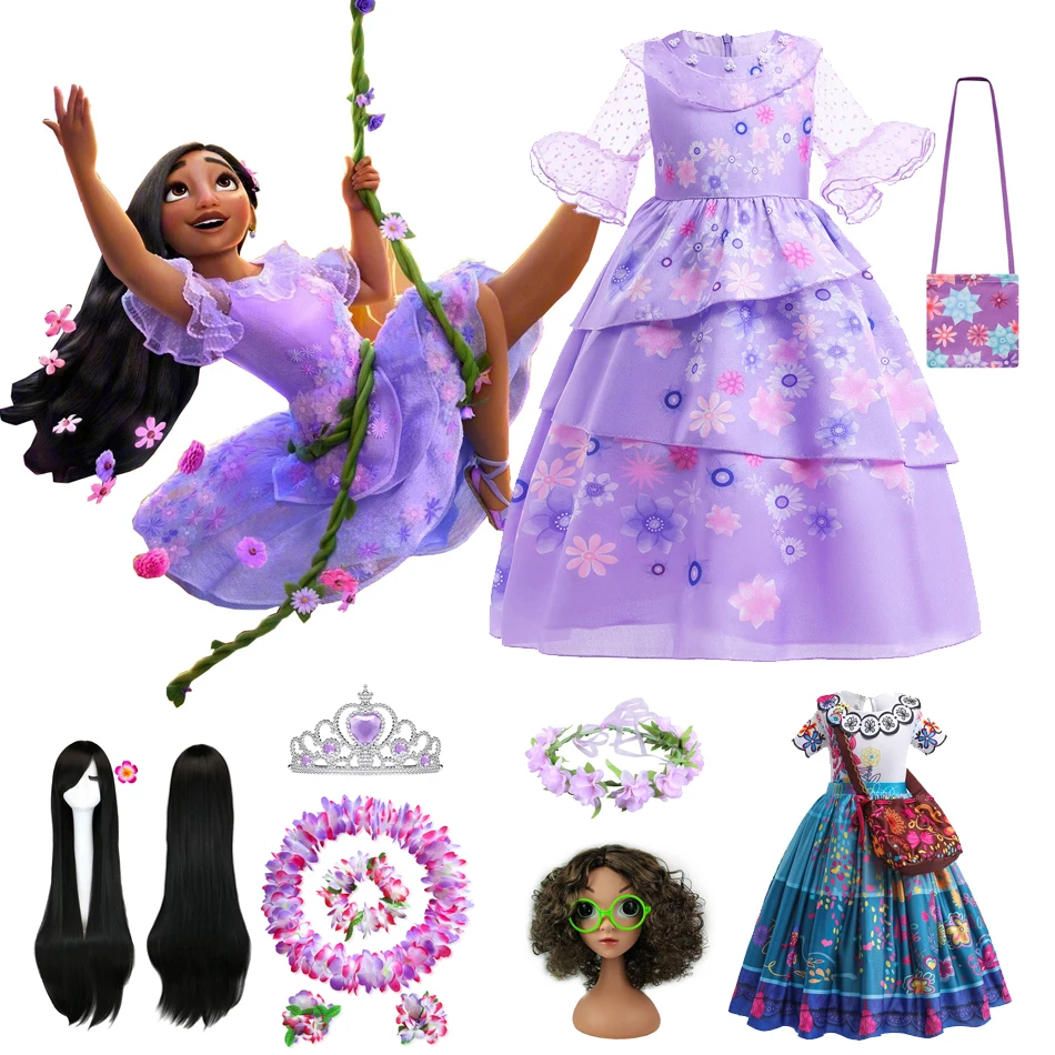 Encanto Isabella Cosplay Costume Movie Anime Girl Dress Children Fancy Purple Dresses Wig Flower Garland Party Princess
Encanto Isabella Cosplay Costume Movie Anime Girl Dress Children Fancy Purple Dresses Wig Flower Garland Party Princess