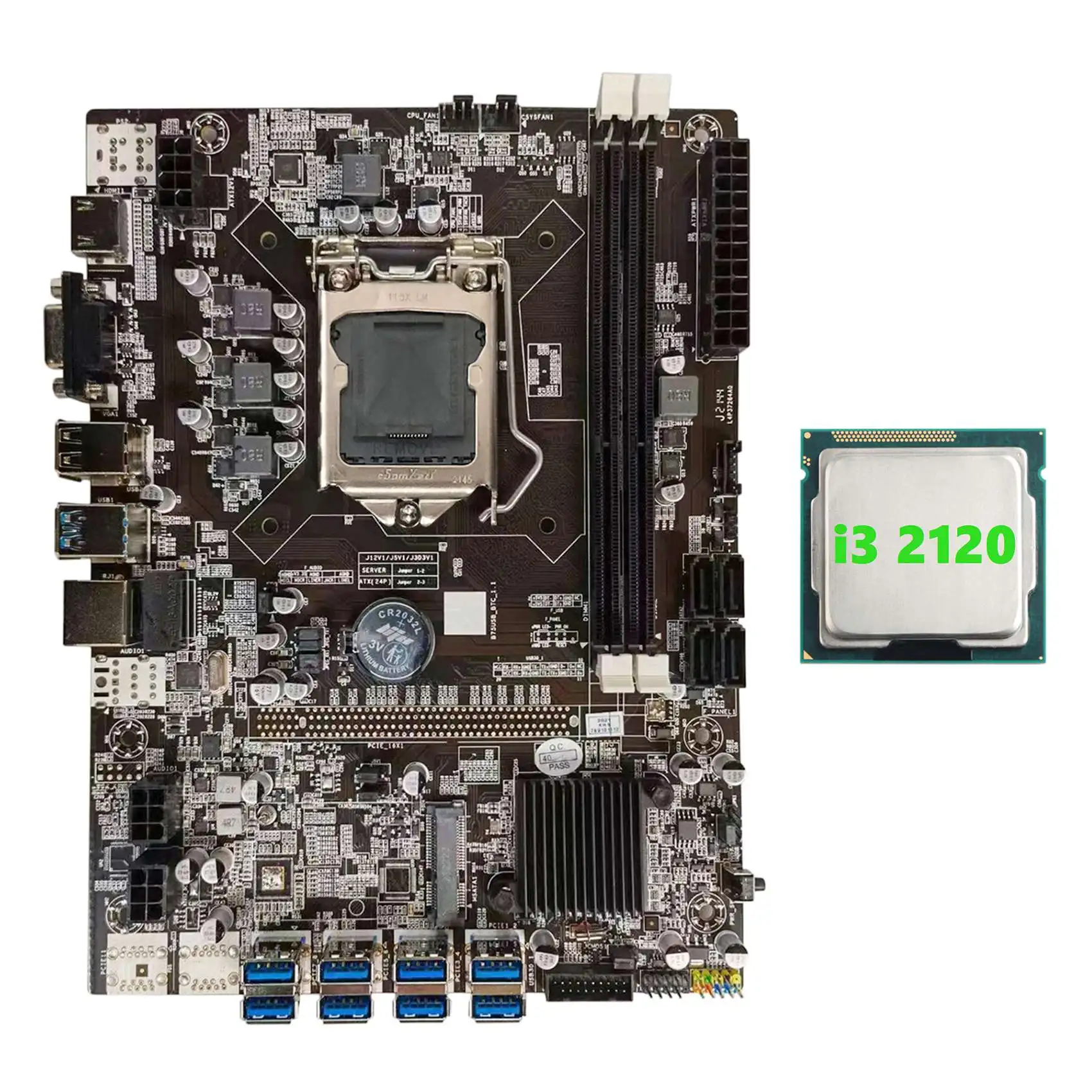 B75 BTC Mining Motherboard+I3 2120 CPU LGA1155 8XPCIE USB Adapter Support 2XDDR3 MSATA B75 USB BTC Miner Motherboard
B75 BTC Mining Motherboard+I3 2120 CPU LGA1155 8XPCIE USB Adapter Support 2XDDR3 MSATA B75 USB BTC Miner Motherboard