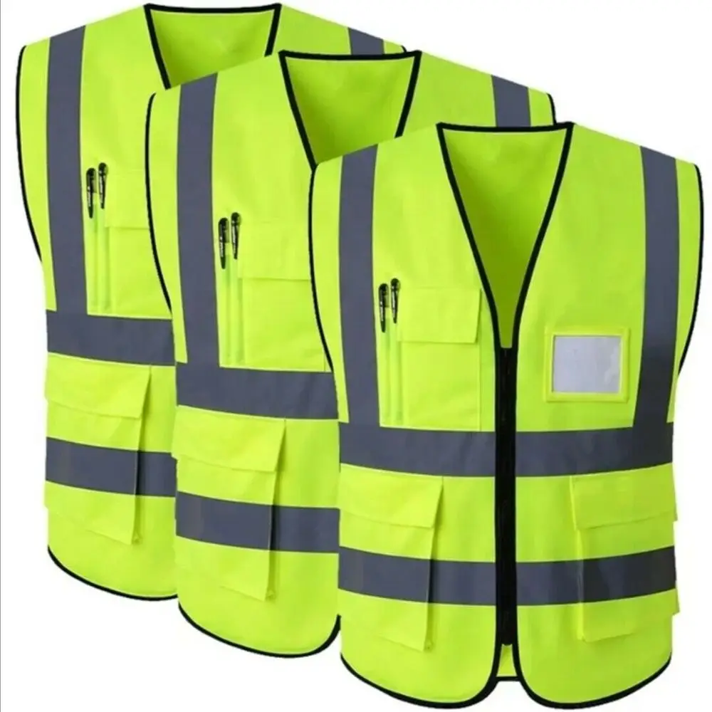 Night Safety Stripes Waistcoat Security Warning Vest With Pockets High Visibility Reflective Safety Vest
Night Safety Stripes Waistcoat Security Warning Vest With Pockets High Visibility Reflective Safety Vest