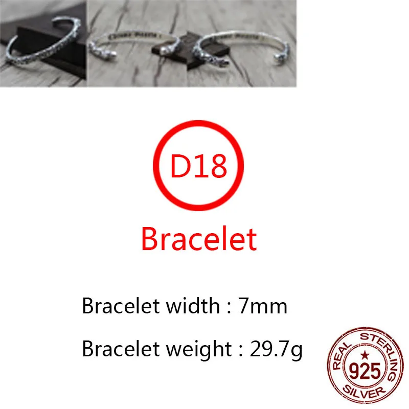 D18 S925 sterling silver bracelet personality retro simple punk hip-hop style cross letter fashion opening shape birthday gift 
D18 S925 sterling silver bracelet personality retro simple punk hip-hop style cross letter fashion opening shape birthday gift
