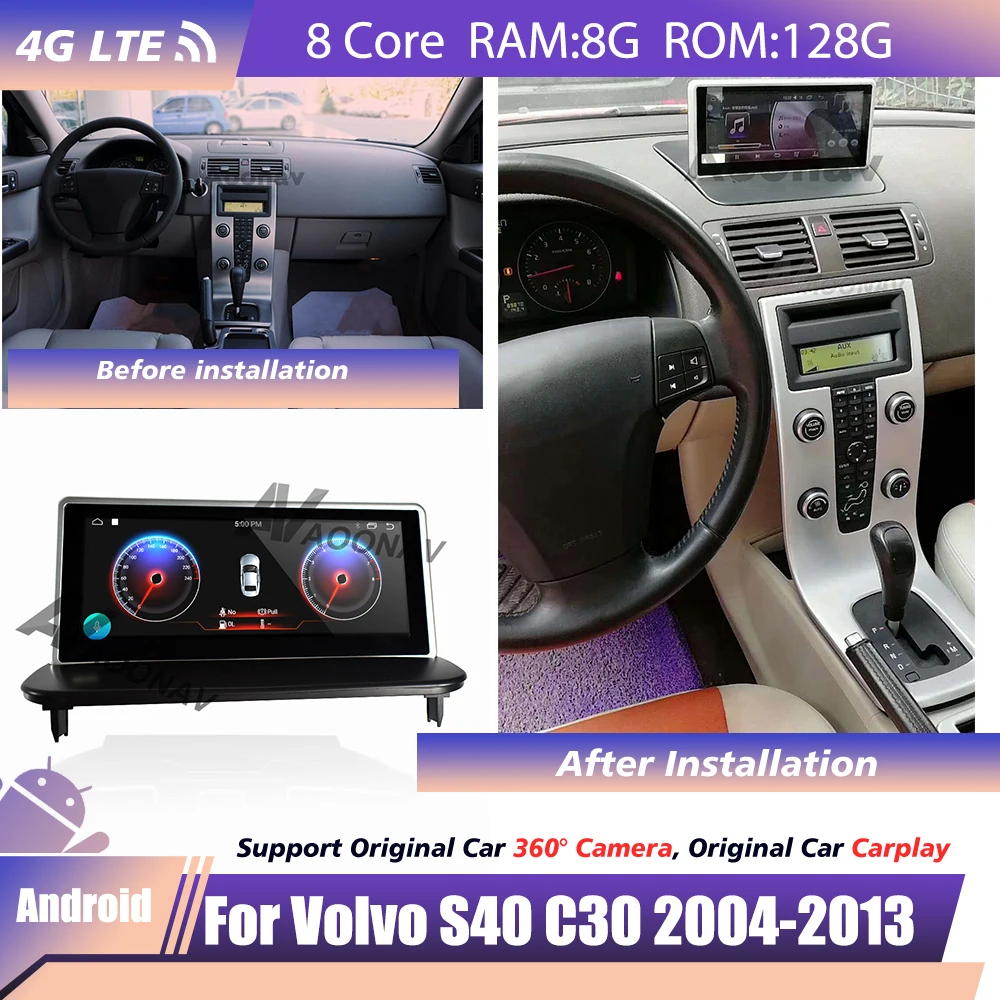 Автомагнитола для Volvo S40 C30 2004 2005 2006 2007-2013, автомобильное радио, DVD, система Android, стереоприемник BT с Carplay
Автомагнитола для Volvo S40 C30 2004 2005 2006 2007-2013, автомобильное радио, DVD, система Android, стереоприемник BT с Carplay