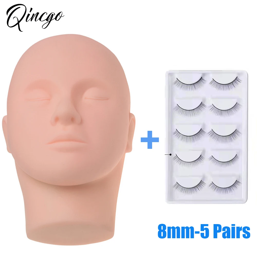 

Practice Eyelash Extension Flat Cosmetology Makeup Training Head Flat Soft Silicone Practice Head Model Eyelash Training Model