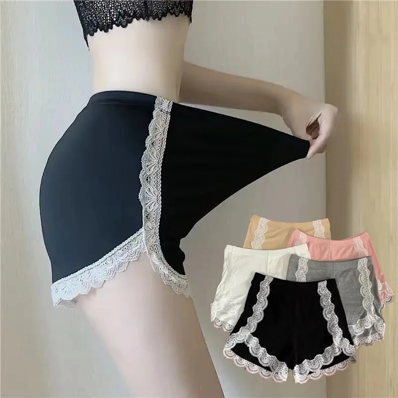 Y2K Shorts Women Summer New Korean Version of Milk Silk Leggings Thin Breathable Safety Pants Lace Lace Outer Wear Black Shorts
Y2K Shorts Women Summer New Korean Version of Milk Silk Leggings Thin Breathable Safety Pants Lace Lace Outer Wear Black Shorts