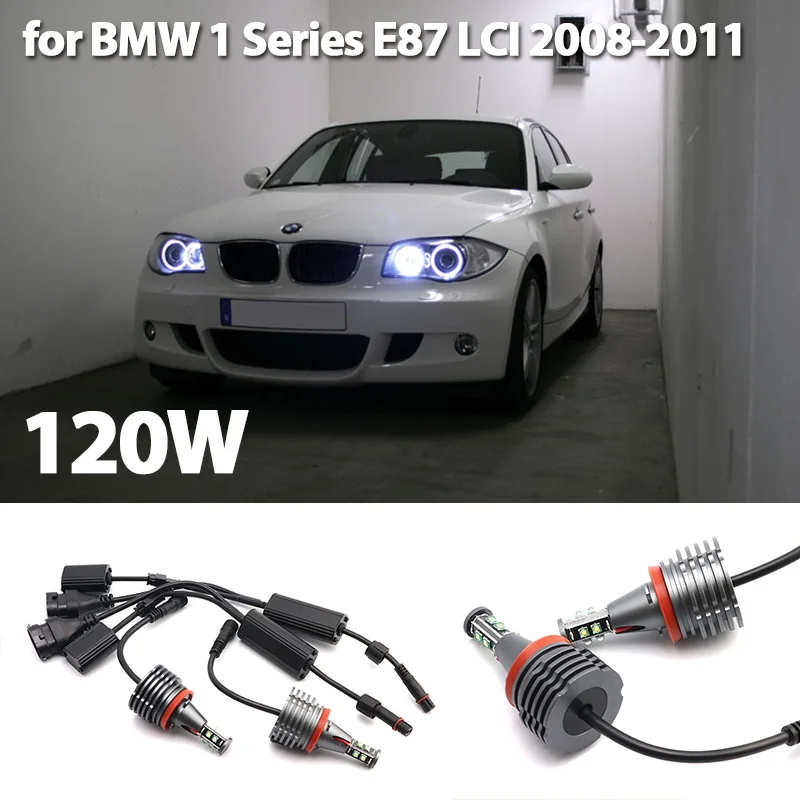 120W 6000K White H8 Car Headlight Angel Eyes Marker Light Bulb for BMW 1 Series E87 LCI 116d 118i 118d 120i 120d 130i 2008-2011
120W 6000K White H8 Car Headlight Angel Eyes Marker Light Bulb for BMW 1 Series E87 LCI 116d 118i 118d 120i 120d 130i 2008-2011