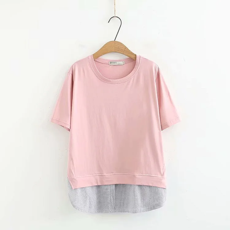 XL-4XL Women's Short Sleeve Summer White Black Tshirts Casual Patchwork Cotton Tops Female A-line woman tshirts
XL-4XL Women's Short Sleeve Summer White Black Tshirts Casual Patchwork Cotton Tops Female A-line woman tshirts