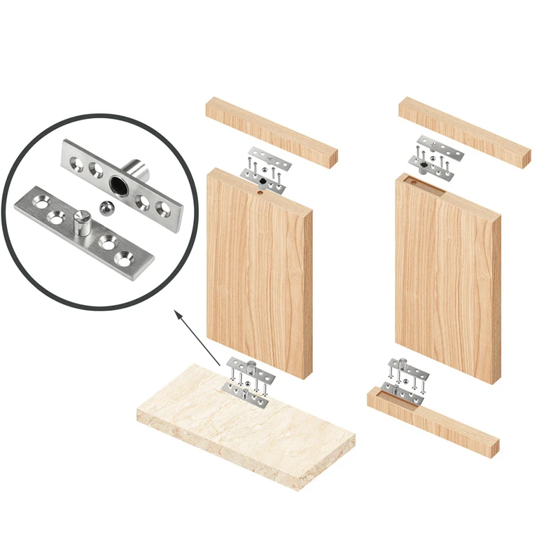 10 sets Rotating Door Hinge Stainless Steel Hidden Pivot 360 Degree Rotation Axis Up and Down Locating Shaft Furniture FITTINGS
10 sets Rotating Door Hinge Stainless Steel Hidden Pivot 360 Degree Rotation Axis Up and Down Locating Shaft Furniture FITTINGS