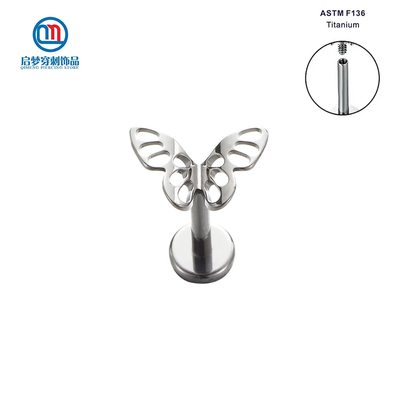 ASTM F136 Titanium Internally Threaded Three-dimensional Hollow Butterfly Earring Cartilage Tragus Body Piercing Jewelry
ASTM F136 Titanium Internally Threaded Three-dimensional Hollow Butterfly Earring Cartilage Tragus Body Piercing Jewelry