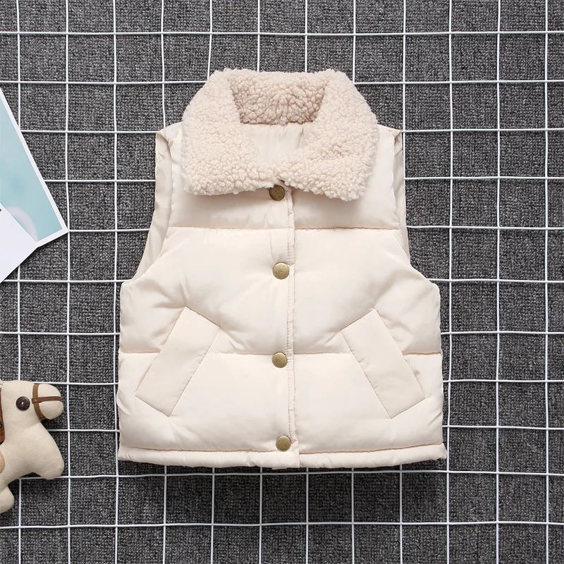 Boys Girls Cotton Lapel Vest Autumn and Winter Children Thicken Warm Fleece Waistcoats Fluffy Sleeveless Coat Kids Clothes
Boys Girls Cotton Lapel Vest Autumn and Winter Children Thicken Warm Fleece Waistcoats Fluffy Sleeveless Coat Kids Clothes