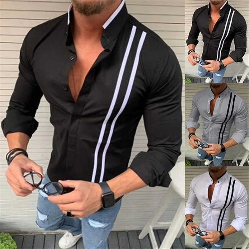 High Elasticity Men's Shirt Long Sleeve Casual Shirt Striped Business Formal Dress Shirts Social Party Blouse
High Elasticity Men's Shirt Long Sleeve Casual Shirt Striped Business Formal Dress Shirts Social Party Blouse