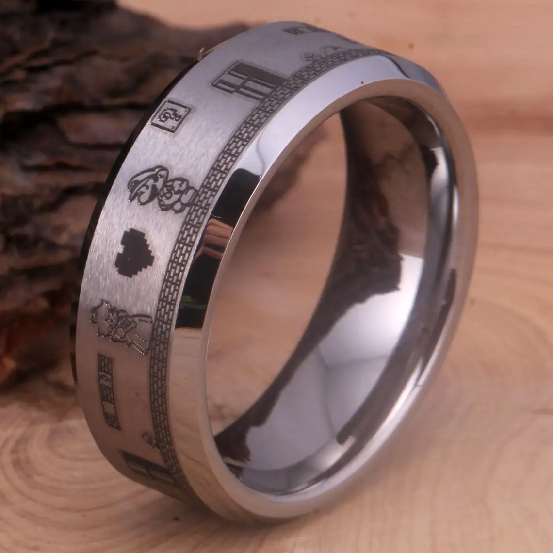 8mm Tungsten Ring Wedding Ring Gamer Jewelry Engagement Ring Anniversary Gift for Men
8mm Tungsten Ring Wedding Ring Gamer Jewelry Engagement Ring Anniversary Gift for Men