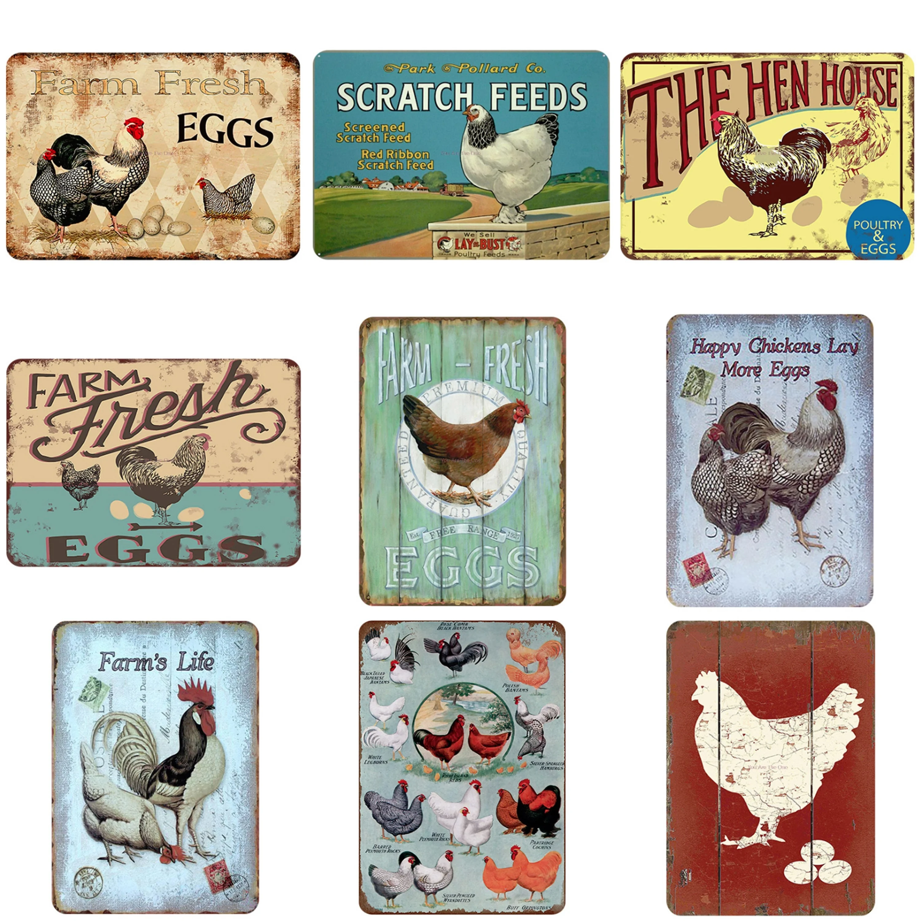 Farm Fresh Eggs Hen Chicken Sign Metal Plate Plaque Decor For Kithchen Farmhouse Tin Poster Art Wall Decoration Vintage Tin Sign
Farm Fresh Eggs Hen Chicken Sign Metal Plate Plaque Decor For Kithchen Farmhouse Tin Poster Art Wall Decoration Vintage Tin Sign