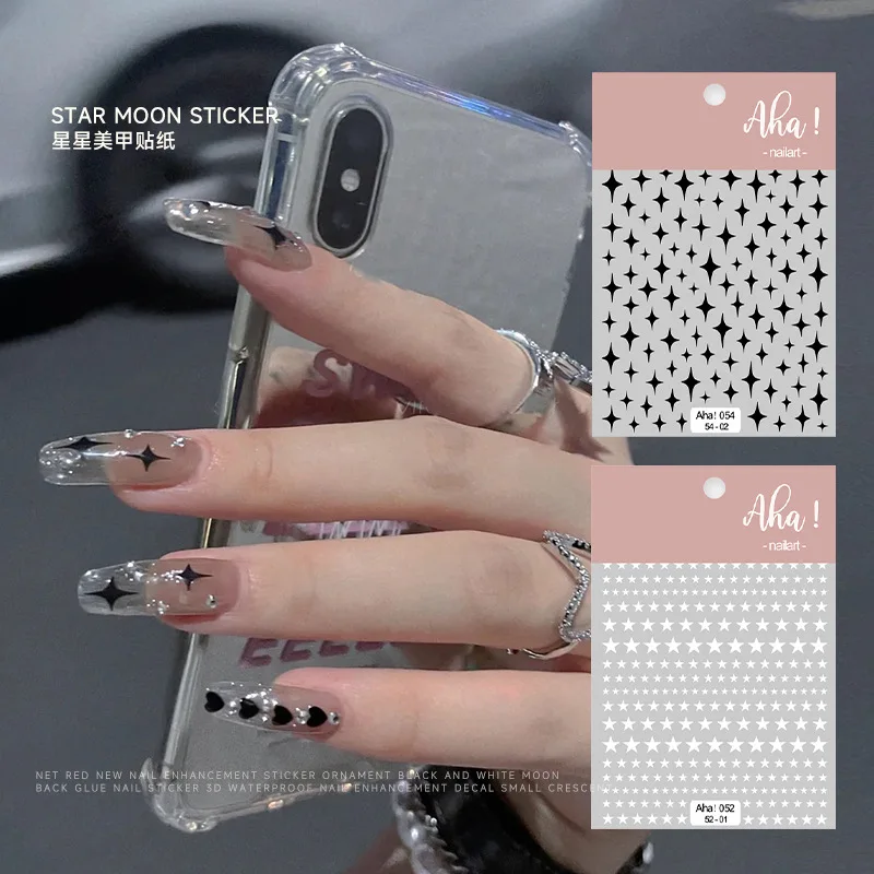Nail Stickers Ins Style White Five-Pointed Star Eight-Pointed Stars Waterproof Thin Ligament Adhesive Nail Small Pattern Decals
Nail Stickers Ins Style White Five-Pointed Star Eight-Pointed Stars Waterproof Thin Ligament Adhesive Nail Small Pattern Decals
