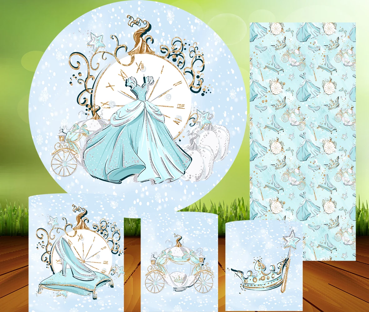 Cinderella Princess Pumpkin Carriage Circle Girls Round Background Baby Shower Birthday Party Banner Candy Plinth Cover Elastic
Cinderella Princess Pumpkin Carriage Circle Girls Round Background Baby Shower Birthday Party Banner Candy Plinth Cover Elastic