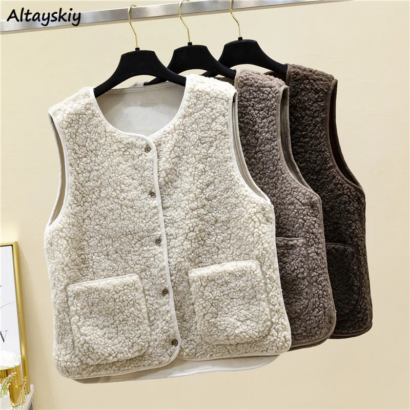 Vests Women Solid Loose Simple Gentle Warm Winter Soft Cozy Teens Fashion Casual Unisex Young Stylish Temperament Retro Popular
Vests Women Solid Loose Simple Gentle Warm Winter Soft Cozy Teens Fashion Casual Unisex Young Stylish Temperament Retro Popular