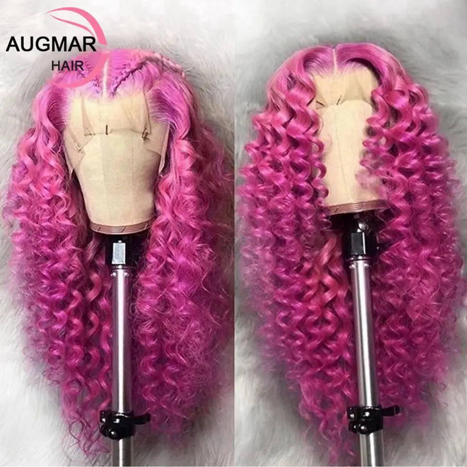 13x6 Hot Pink Curly Human Hair Wig HD Transparent 13x4 Deep Wave Frontal Wig Virgin Colored Lace Front Human Hair Wigs For Women
13x6 Hot Pink Curly Human Hair Wig HD Transparent 13x4 Deep Wave Frontal Wig Virgin Colored Lace Front Human Hair Wigs For Women