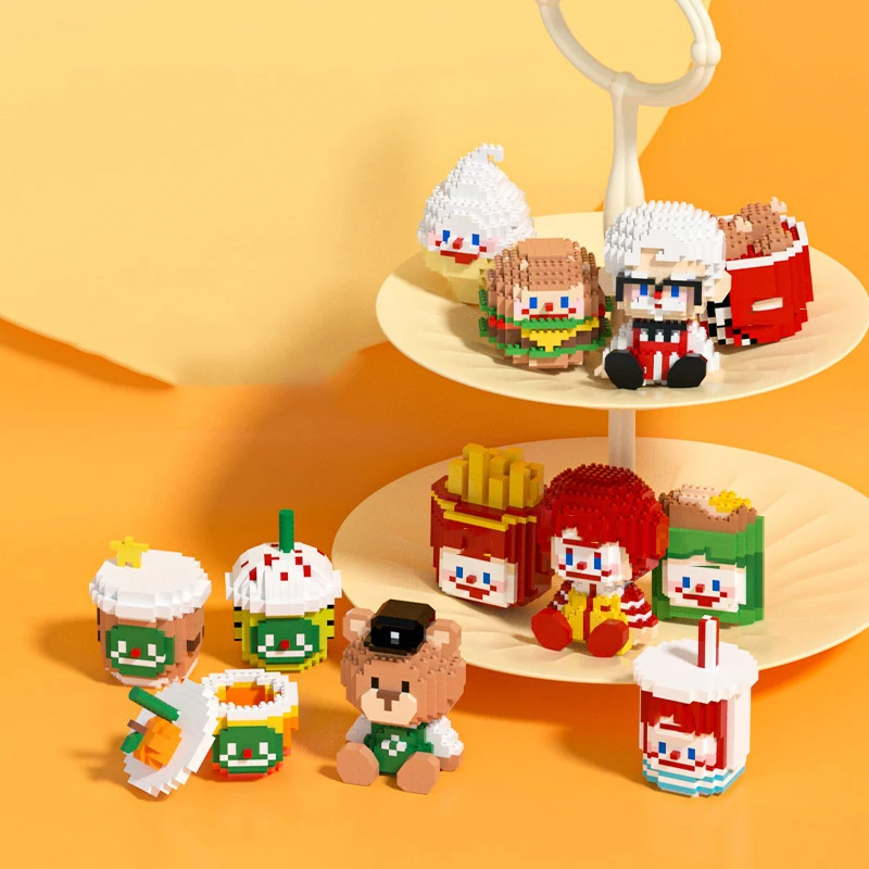 Snacks Micro Building Blocks Food Hamburger Fried Chicken Hash Browns Ice-cream Coffee Mini Brick Figure Toys For Kid Gift
Snacks Micro Building Blocks Food Hamburger Fried Chicken Hash Browns Ice-cream Coffee Mini Brick Figure Toys For Kid Gift