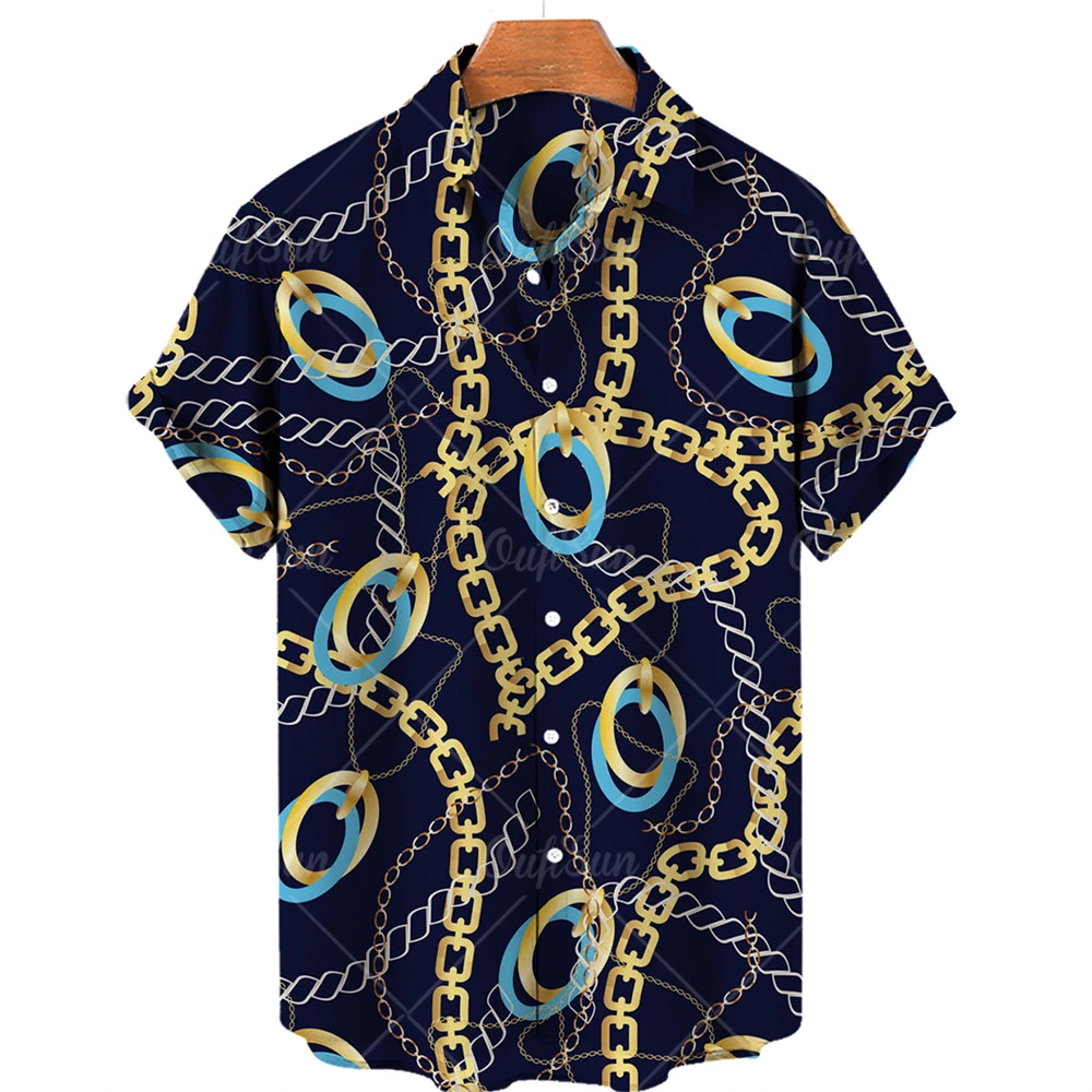 2022 Men's Shirts 3D Print Chain Pattern Short Sleeve Hawaiian Shirt Loose Harajuku Shirt Hip Hop Unisex Fashion Casual Top 5xl
2022 Men's Shirts 3D Print Chain Pattern Short Sleeve Hawaiian Shirt Loose Harajuku Shirt Hip Hop Unisex Fashion Casual Top 5xl