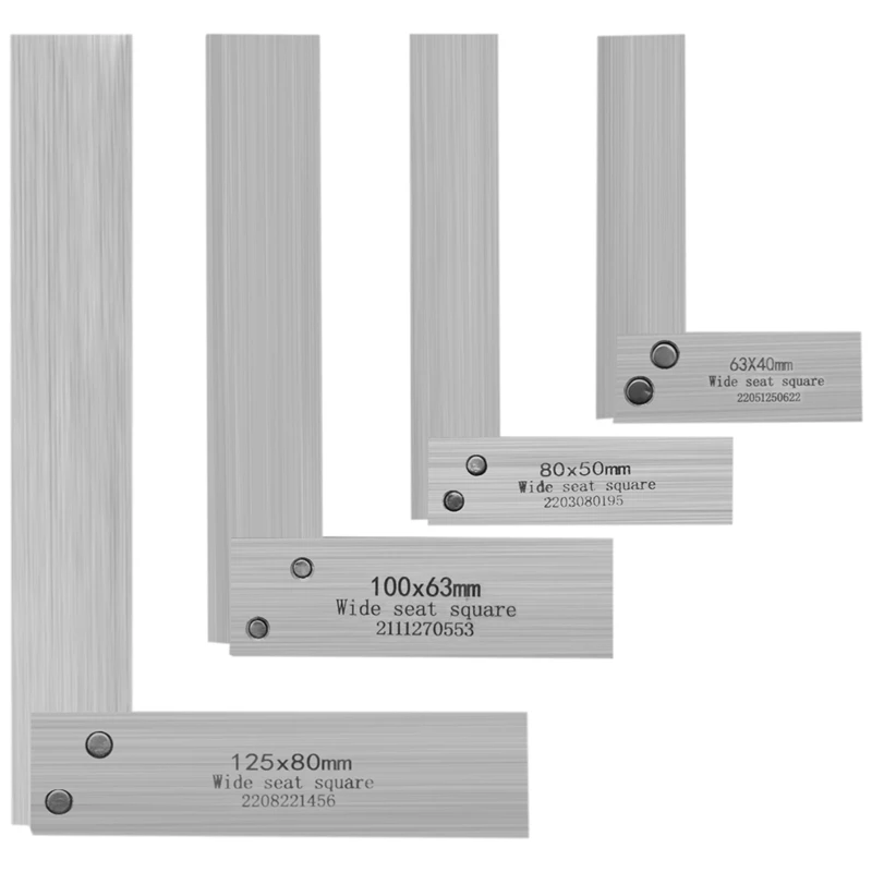 Machinist Square Set,2Inch,3Inch,4Inch & 5Inch Squares Machinist Square Mechanical Engineer Square,Wide Base Square Tool
Machinist Square Set,2Inch,3Inch,4Inch & 5Inch Squares Machinist Square Mechanical Engineer Square,Wide Base Square Tool