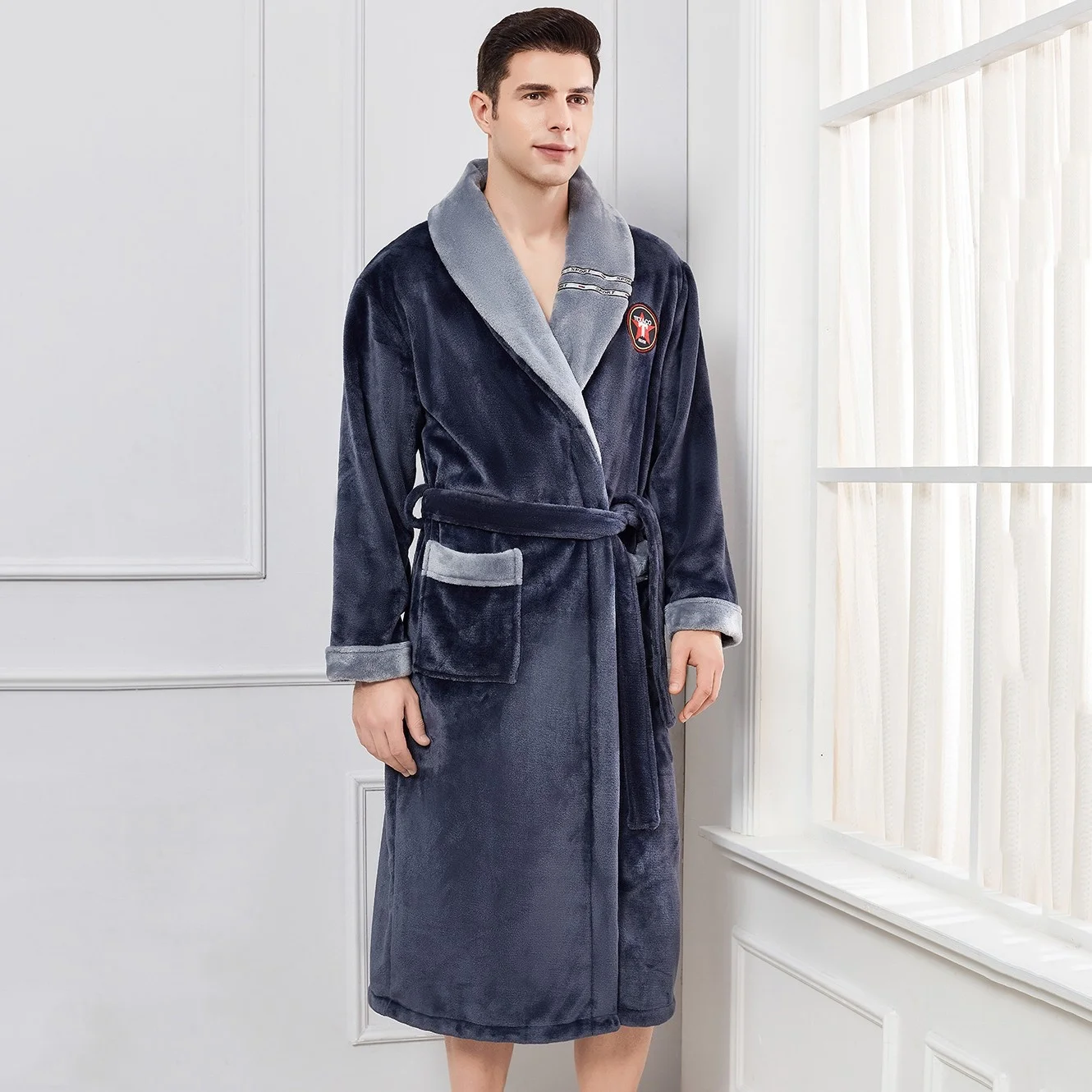 Plus Size 3XL 4XL Men Flannel Robe Sleepwear Thick Warm Long Bathrobe Nightgown Winter Coral Fleece Casual Nightwear Home Wear
Plus Size 3XL 4XL Men Flannel Robe Sleepwear Thick Warm Long Bathrobe Nightgown Winter Coral Fleece Casual Nightwear Home Wear