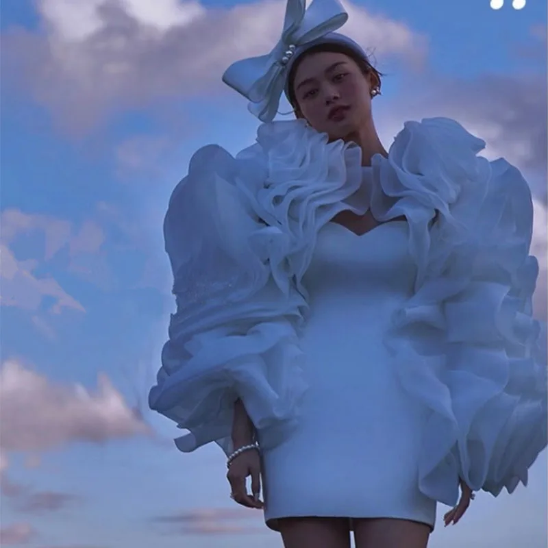 Organza Wedding Boleros White Wedding Arm Cover Decorate Detachable Bridal Puff Sleeves Long Sleeves Elegant Bridal Accessories
Organza Wedding Boleros White Wedding Arm Cover Decorate Detachable Bridal Puff Sleeves Long Sleeves Elegant Bridal Accessories