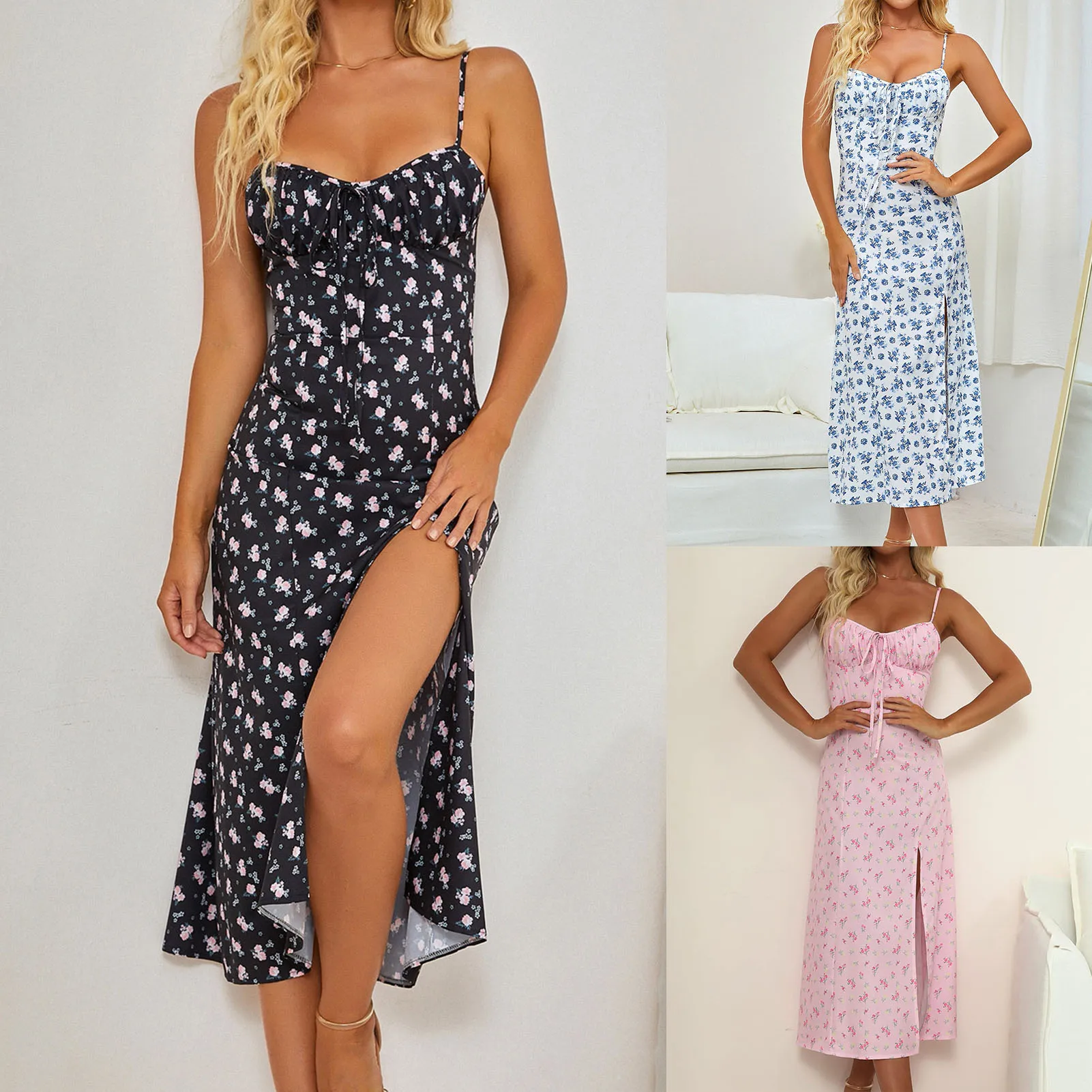 2023 Trendy Retro Sexy Floral Print Backless Slip Dress Summer Casual Women Sleeveless Low Cut Bodycon Maxi Dress for Club Party
2023 Trendy Retro Sexy Floral Print Backless Slip Dress Summer Casual Women Sleeveless Low Cut Bodycon Maxi Dress for Club Party