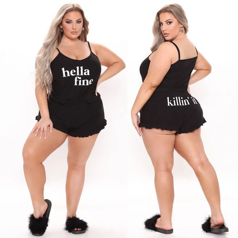 Plus Size Shorts Sets Two Piece Women Letter Vest Short Pants Sexy Solid Sport Jogging Outfits Tracksuit Wholesale Dropshipping
Plus Size Shorts Sets Two Piece Women Letter Vest Short Pants Sexy Solid Sport Jogging Outfits Tracksuit Wholesale Dropshipping