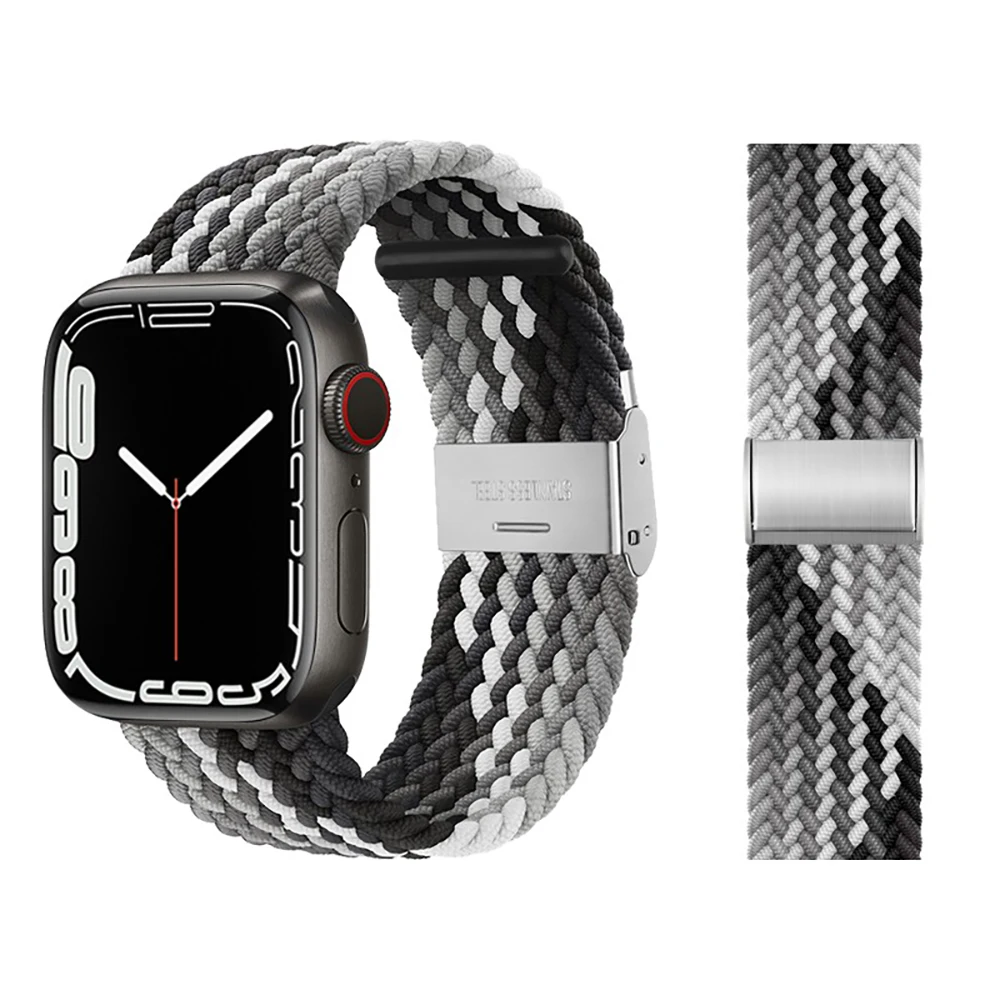 Ремешок для Apple Watch Band 44 мм 40 мм 45 мм 41 мм 42 мм 49 мм, эластичный плетеный соло-браслет для iWatch Series 9 8 Ultra 2 7 SE 6 5 4
Ремешок для Apple Watch Band 44 мм 40 мм 45 мм 41 мм 42 мм 49 мм, эластичный плетеный соло-браслет для iWatch Series 9 8 Ultra 2 7 SE 6 5 4