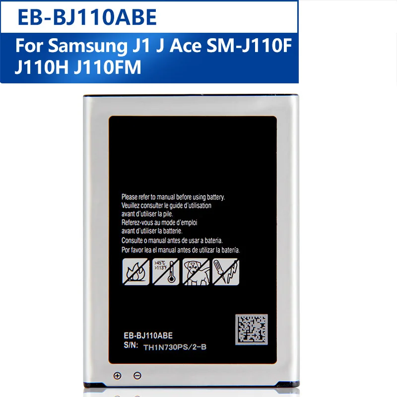 Replacement Battery EB-BJ110ABE For Samsung Galaxy J1 J Ace J110 J110F J110H J110FM 3G version Replacement Battery 1900mAh
Replacement Battery EB-BJ110ABE For Samsung Galaxy J1 J Ace J110 J110F J110H J110FM 3G version Replacement Battery 1900mAh