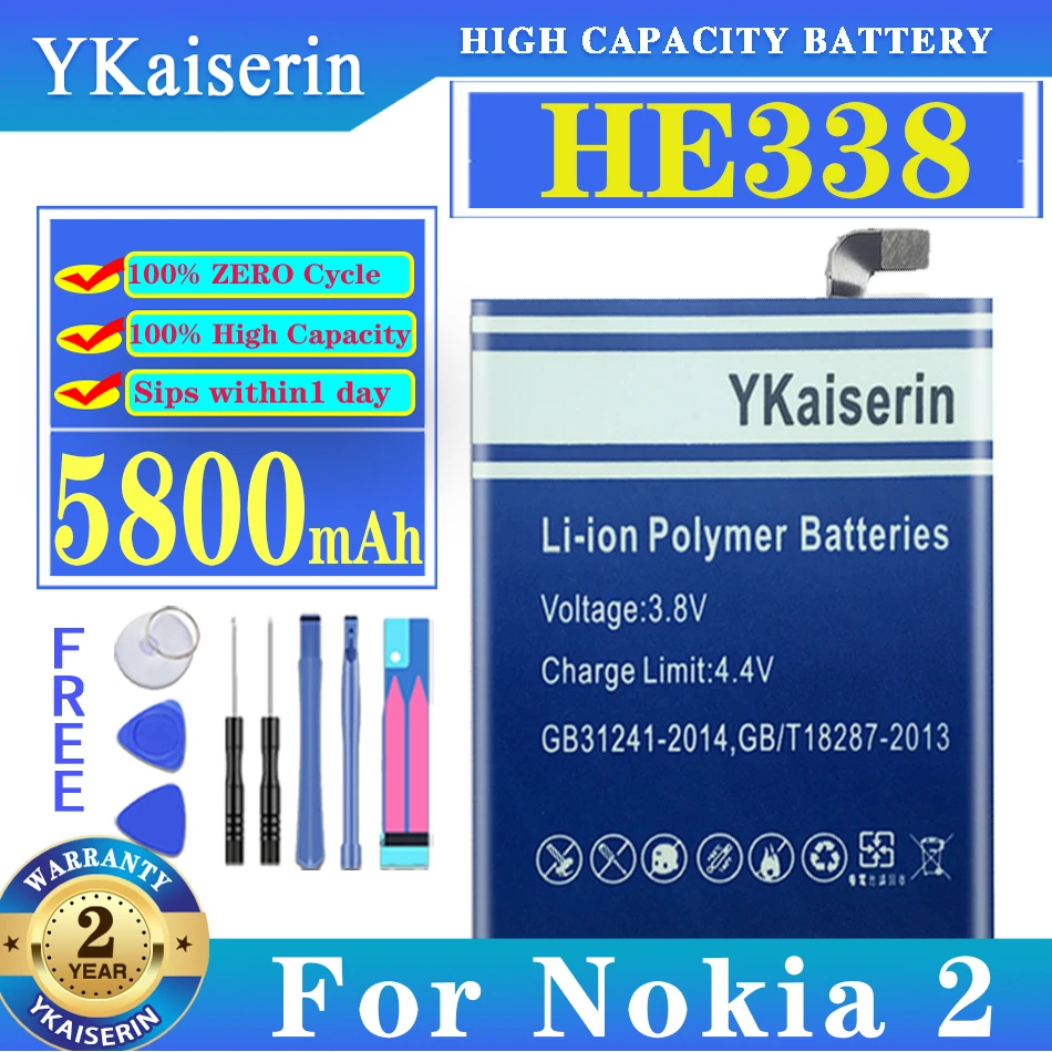 Аккумулятор ykaisсеребрин HE338 HE 338 5800 мач для Nokia 2, аккумуляторы Nokia2, аккумулятор + Бесплатные Держатели
Аккумулятор ykaisсеребрин HE338 HE 338 5800 мач для Nokia 2, аккумуляторы Nokia2, аккумулятор + Бесплатные Держатели
