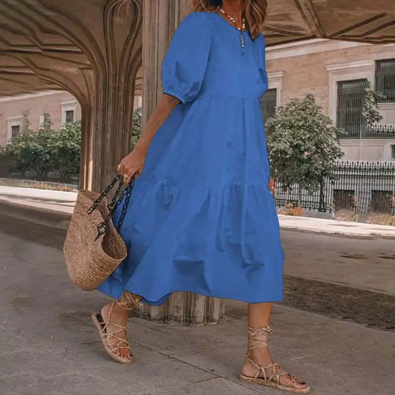 4xl 5xl summer loose clothes Women mid-calf 1/2 sleeve o-neck sun dresses for women 2022 white/yellow/red/purple/green/blue
4xl 5xl summer loose clothes Women mid-calf 1/2 sleeve o-neck sun dresses for women 2022 white/yellow/red/purple/green/blue