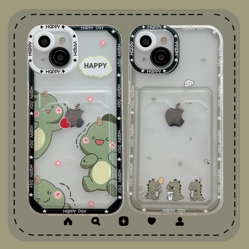 Cartoon Cute Dinosaur with Wallet Card Holder Phone Case For iPhone 13 12 mini 11 Pro X XR XS MAX 7 8 6 Plus Silicon Cover Coque
Cartoon Cute Dinosaur with Wallet Card Holder Phone Case For iPhone 13 12 mini 11 Pro X XR XS MAX 7 8 6 Plus Silicon Cover Coque