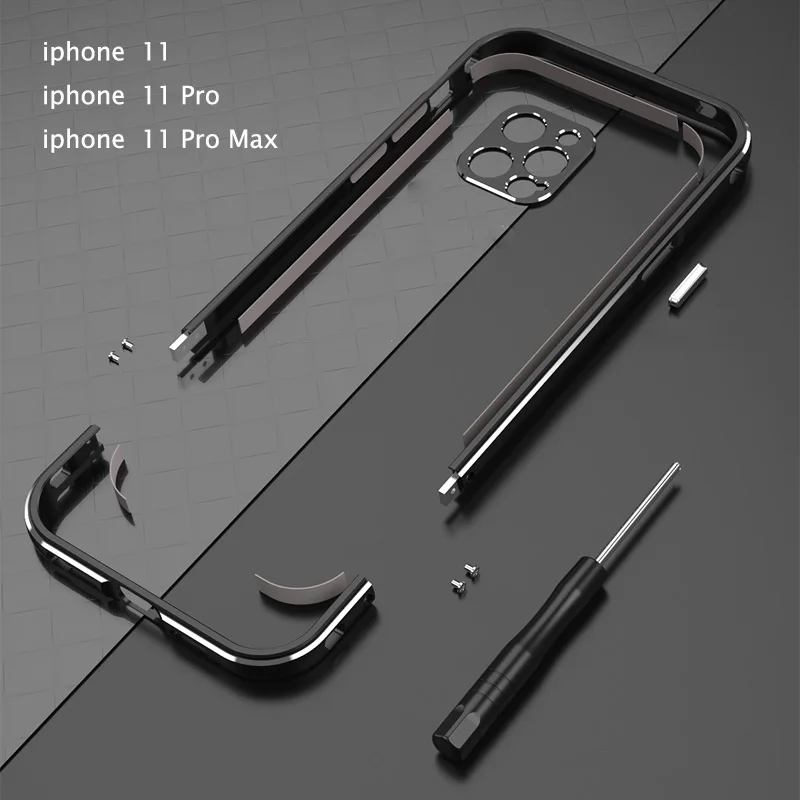 

Dropshipping Aluminum Metal Bumper Case for IPhone 11/11 Pro/11 Pro Max iPhone11 Pro Max Slim Cover CASE Carmera+Frame Protector