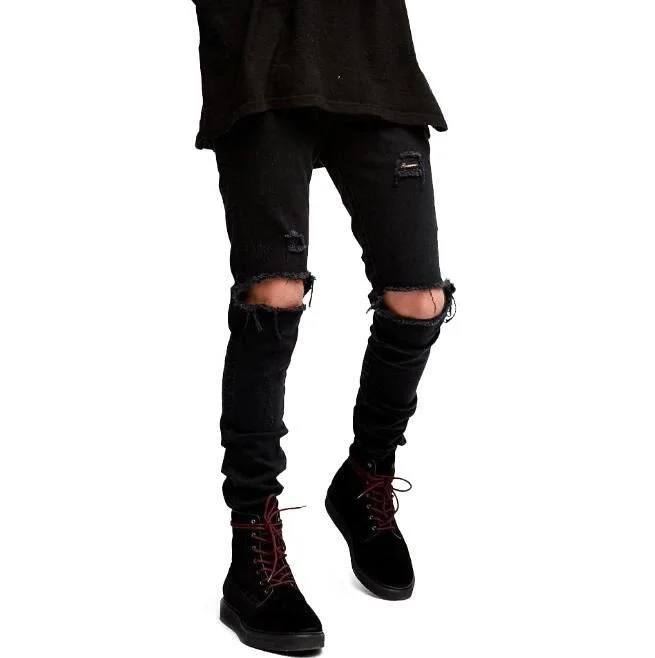 Men's Jeans Fashion High Quality 2022 Vintage Black Rock Star Knee Holes Destroyed Skinny Denim Slim Pencil Men
Men's Jeans Fashion High Quality 2022 Vintage Black Rock Star Knee Holes Destroyed Skinny Denim Slim Pencil Men