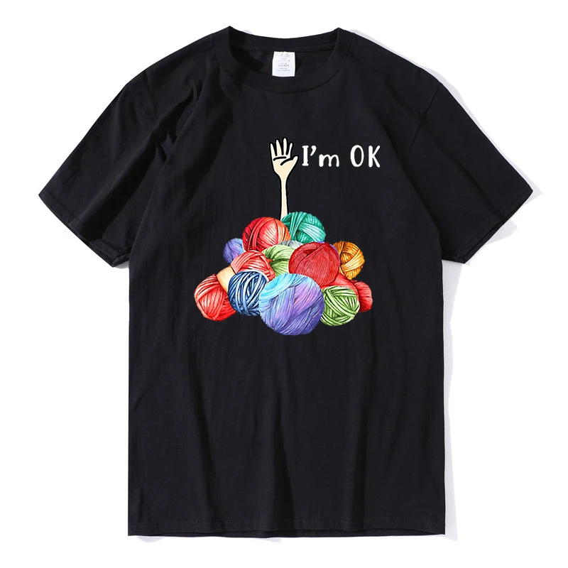 I'm Ok Crochet And Knitting black Tee Top Men Clothing Harajuku T Shirt Vintage Funny Crocheting T-Shirt Men's Casual Streetwear
I'm Ok Crochet And Knitting black Tee Top Men Clothing Harajuku T Shirt Vintage Funny Crocheting T-Shirt Men's Casual Streetwear