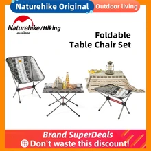 Naturehike Outdoor Camping Table And Chair Set Lightweight Comfortable Camping Picnic Portable Folding Table Chair Stool Set