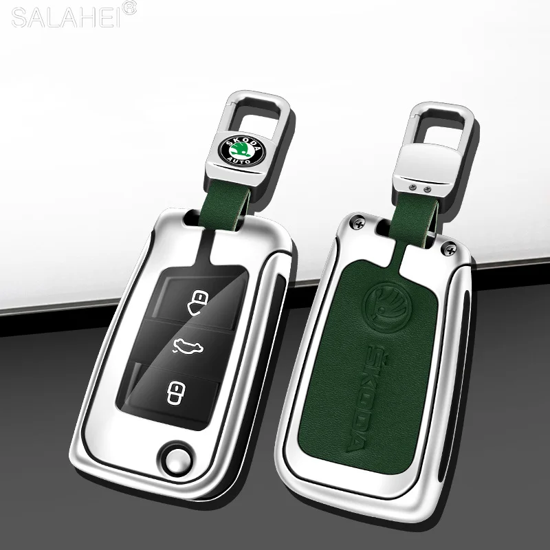 Zinc Alloy Leather Car Remote Key Case Cover Holder Shell Fob For Skoda Octavia A7 Kodiaq Karoq Keychain Accessories Protector
Zinc Alloy Leather Car Remote Key Case Cover Holder Shell Fob For Skoda Octavia A7 Kodiaq Karoq Keychain Accessories Protector