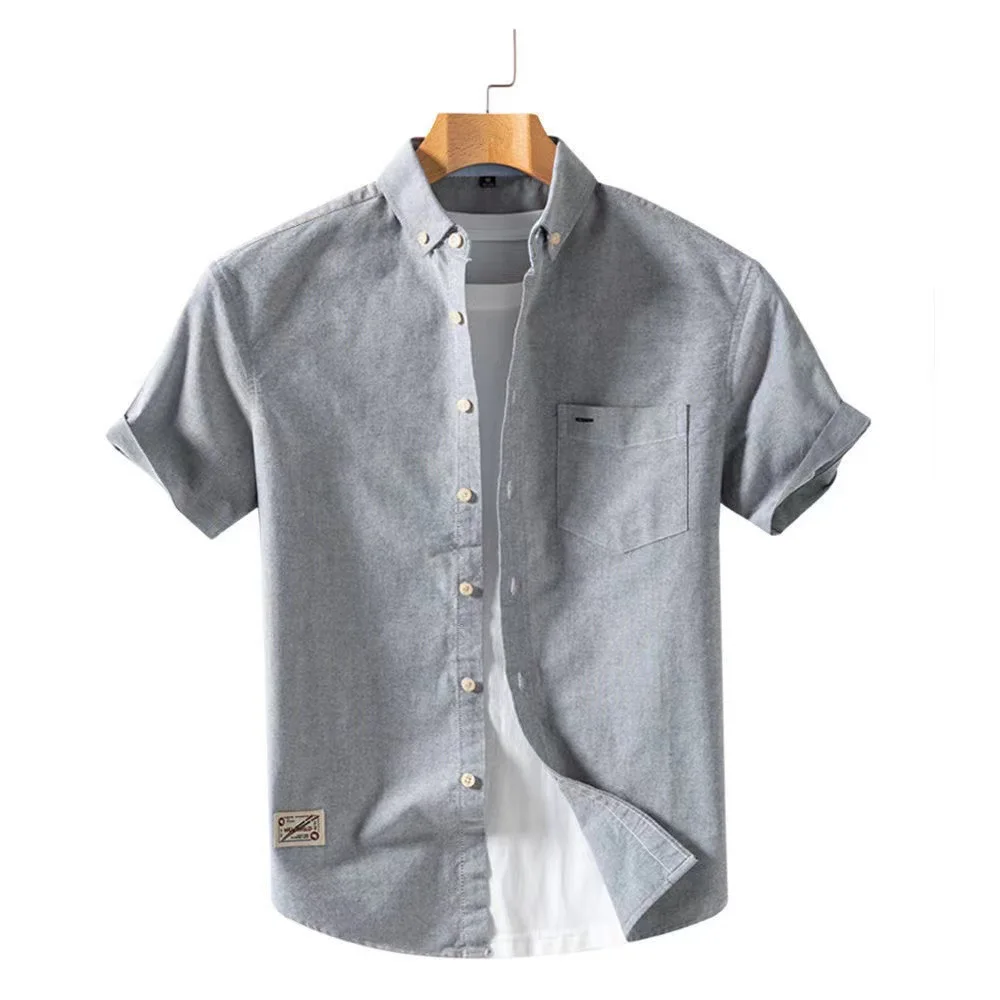 Summer new cotton short-sleeved shirt men's Oxford spinning casual cotton shirt loose men's
Summer new cotton short-sleeved shirt men's Oxford spinning casual cotton shirt loose men's