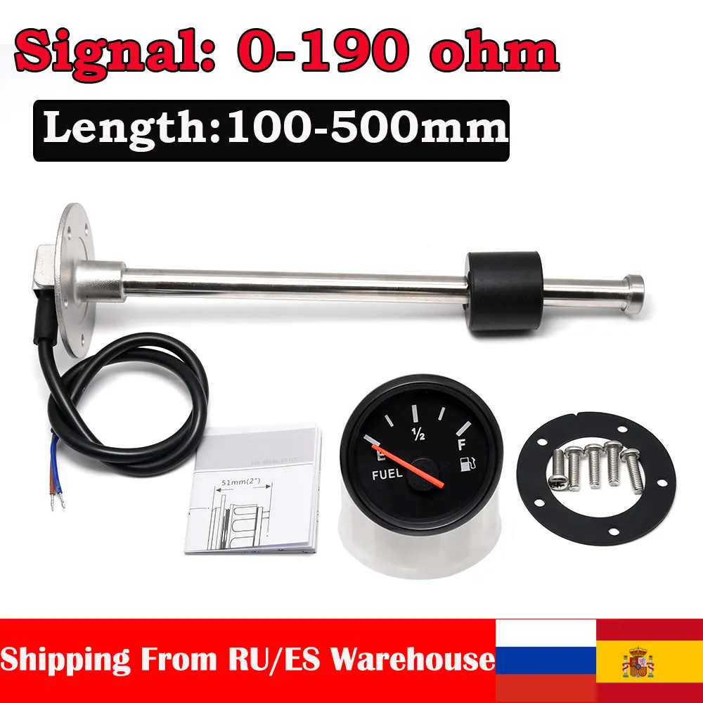 AD Car Boat Fuel Level Sensor for 0~190 ohm Fuel Level Gauge with 150 200 250 300 350 mm Fuel Sending Unit from Spain Warehouse
AD Car Boat Fuel Level Sensor for 0~190 ohm Fuel Level Gauge with 150 200 250 300 350 mm Fuel Sending Unit from Spain Warehouse