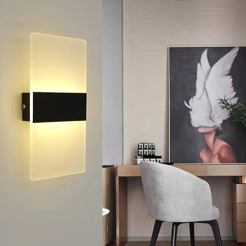 

Modern LED Wall Lamp 110/220V Indoor Light Fixture Wall Sconces Stair Bedroom Bedside Living Room Home Hallway Lighting