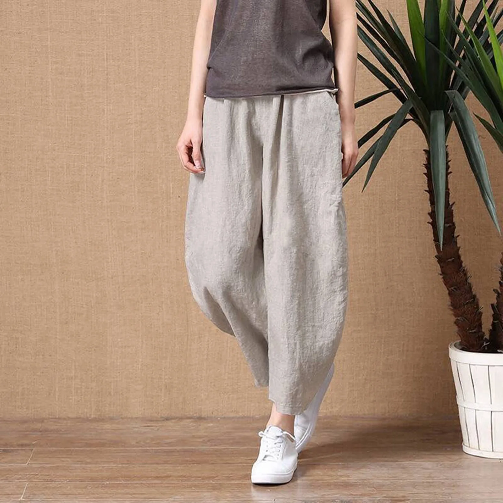 Women Thin Trousers Cropped Lounge Trousers Loose Vintage Pants Joggers Gym Running Pants
Women Thin Trousers Cropped Lounge Trousers Loose Vintage Pants Joggers Gym Running Pants