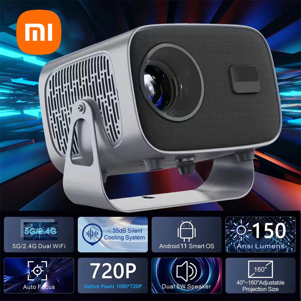 Новый домашний проектор Xiaomi A10 4K HD Android 11,0 двухдиапазонный Wi-Fi 6,0 800 ANSI BT5.0 1920*1080P кинотеатр наружный портативный проектор