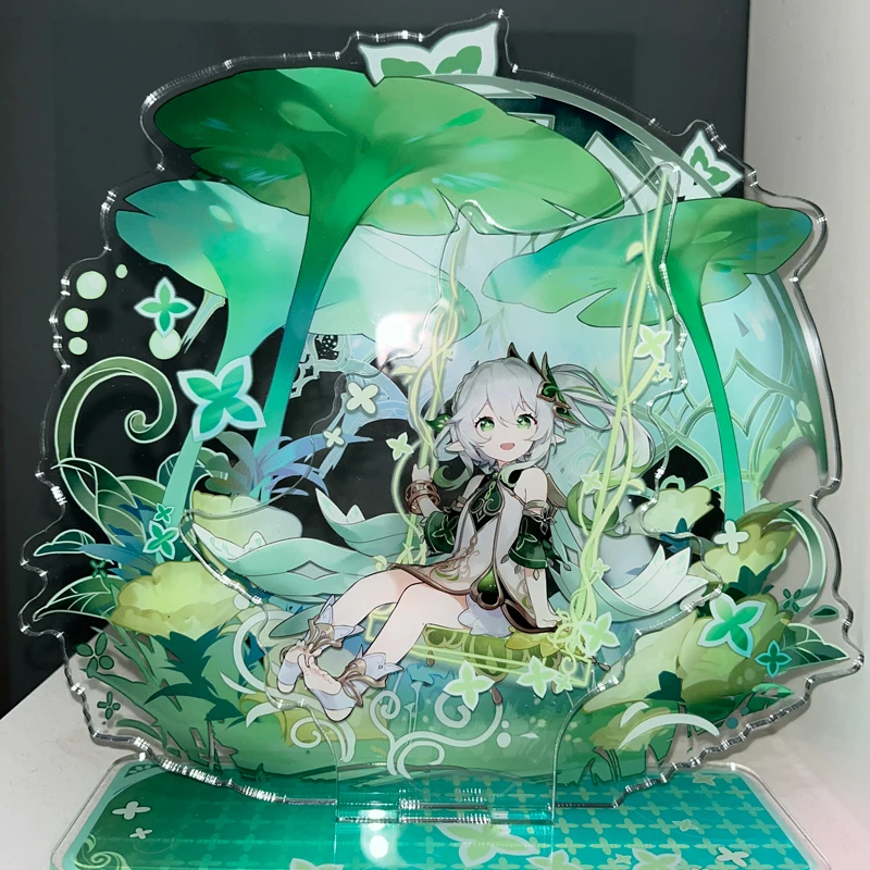 Genshin Impact 20cm Grass God Nahida Play on a Swing Lotus Leaf Acrylic Figure Stand Original Model Desktop Ornament Fans Gifts
Genshin Impact 20cm Grass God Nahida Play on a Swing Lotus Leaf Acrylic Figure Stand Original Model Desktop Ornament Fans Gifts