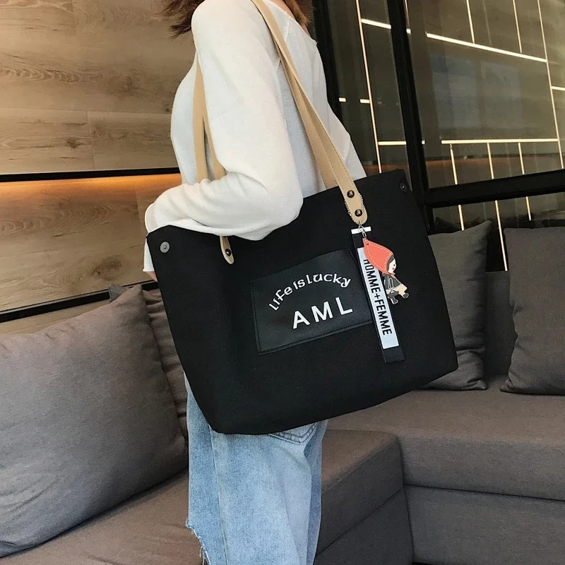 New Fashion Canvas Bag Large-Capacity Shopping Women's Shoulder Bag Big Bag Trendy Western Style Mummy Portable Tote Bag
New Fashion Canvas Bag Large-Capacity Shopping Women's Shoulder Bag Big Bag Trendy Western Style Mummy Portable Tote Bag