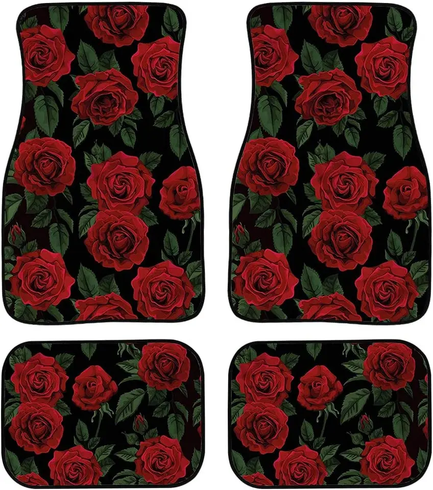 Universal Fit Rubber Car Floor Mat for Women Red Rose Vehicles 4-Piece Heavy Duty All Weather Auto Floor Mats Carpet Non Slip
Universal Fit Rubber Car Floor Mat for Women Red Rose Vehicles 4-Piece Heavy Duty All Weather Auto Floor Mats Carpet Non Slip