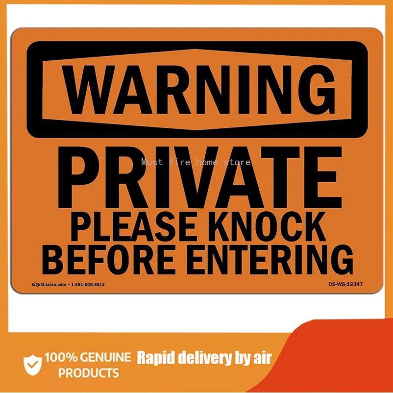 OSHA Warning Sign Private Please Knock Before Entering Plastic Sign Protect Your Business Work Site Warehouse & Shop Area
OSHA Warning Sign Private Please Knock Before Entering Plastic Sign Protect Your Business Work Site Warehouse & Shop Area