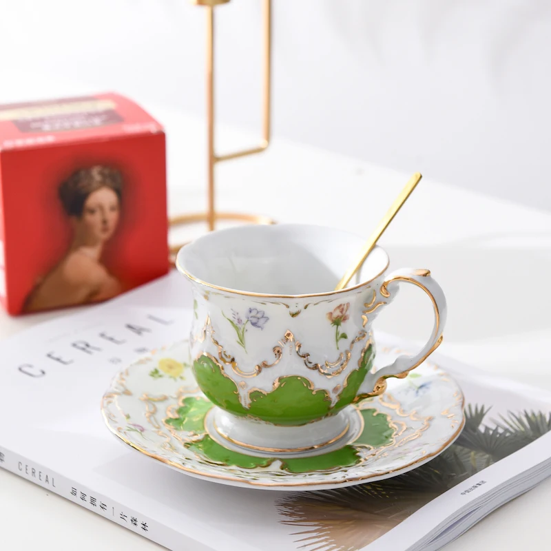 Sophie-French Palace Style Phnom Penh Coffee Cup Saucer Set, Afternoon Tea Cup Set with Spoon, Kitchen Tableware, Drinkware
Sophie-French Palace Style Phnom Penh Coffee Cup Saucer Set, Afternoon Tea Cup Set with Spoon, Kitchen Tableware, Drinkware
