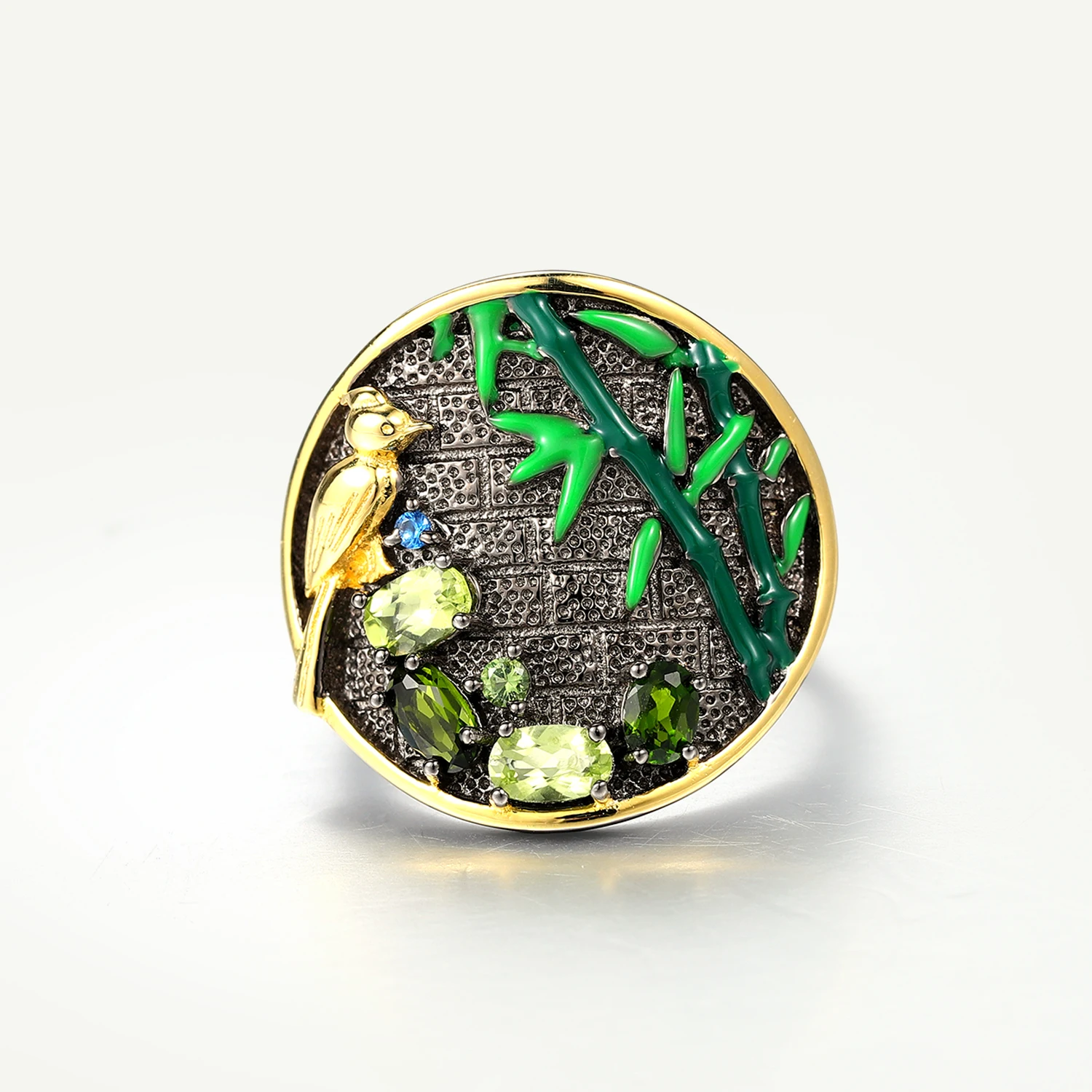 GEM'S BALLET Neo-Gothic Style Bamboo Garden Design Jewelry Rings For Women Real 925 Sterling Silver Adjustable Open Rings
GEM'S BALLET Neo-Gothic Style Bamboo Garden Design Jewelry Rings For Women Real 925 Sterling Silver Adjustable Open Rings