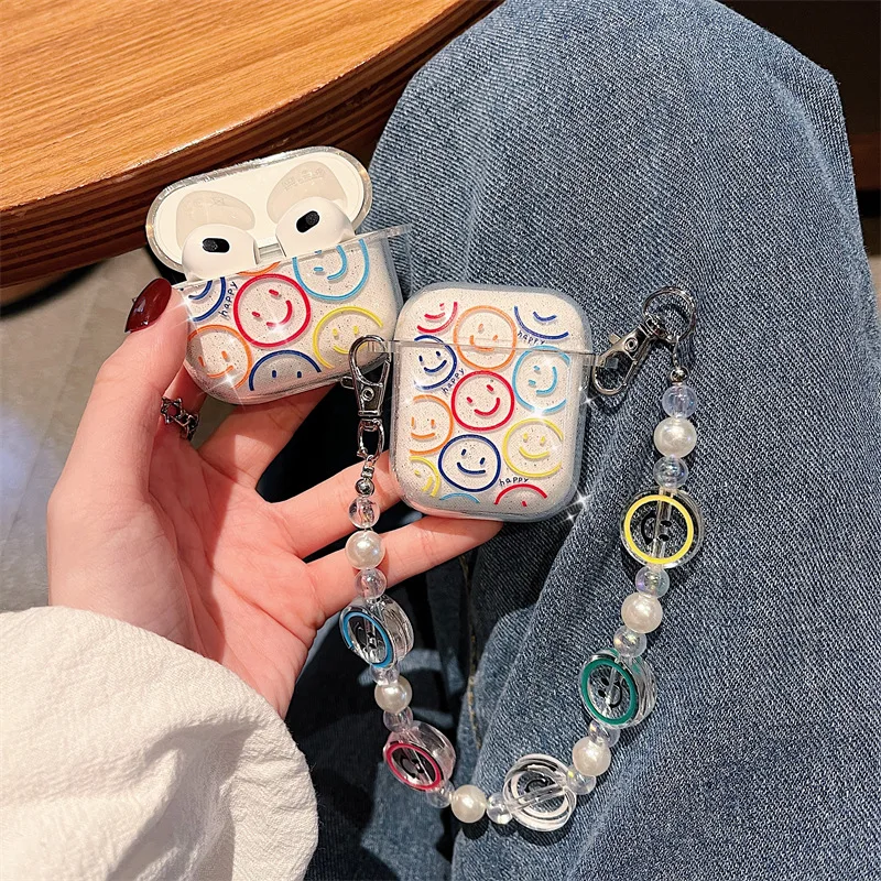 Smiling Face Color Bead Chain for AirPods 3 Case Apple AirPods 2 Case Cover AirPods Pro Case IPhone Earbuds Accessories Air Pods
Smiling Face Color Bead Chain for AirPods 3 Case Apple AirPods 2 Case Cover AirPods Pro Case IPhone Earbuds Accessories Air Pods