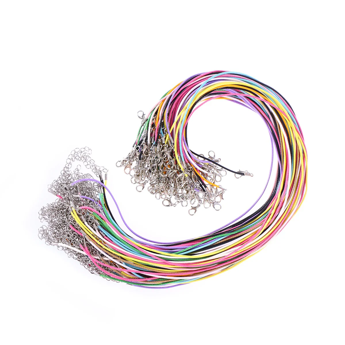 100 Pieces 1.5mm Braided Imitation Cord Wax Cord Rope Necklace Chain with Lobster Clasp for DIY Jewelry Making (Mix
100 Pieces 1.5mm Braided Imitation Cord Wax Cord Rope Necklace Chain with Lobster Clasp for DIY Jewelry Making (Mix